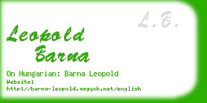 leopold barna business card